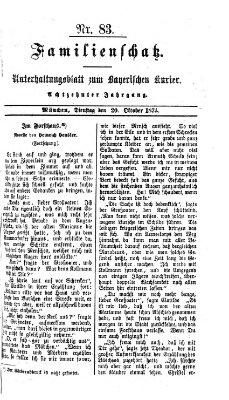 Familienschatz (Bayerischer Kurier) Dienstag 20. Oktober 1874