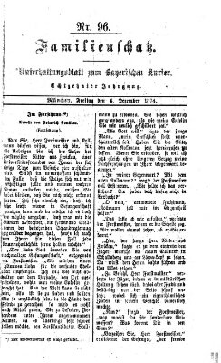 Familienschatz (Bayerischer Kurier) Freitag 4. Dezember 1874