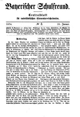 Bayerischer Schulfreund Dienstag 20. Januar 1874