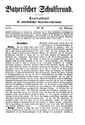 Bayerischer Schulfreund Samstag 28. Februar 1874