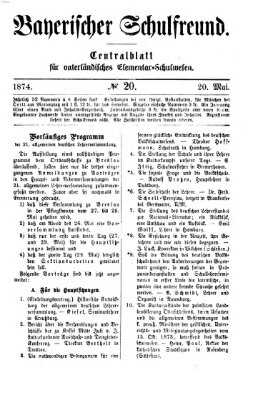Bayerischer Schulfreund Mittwoch 20. Mai 1874