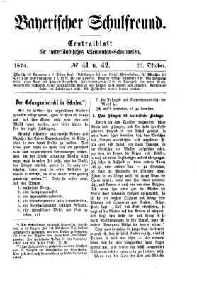 Bayerischer Schulfreund Dienstag 20. Oktober 1874