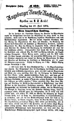 Augsburger neueste Nachrichten Samstag 27. Juni 1874