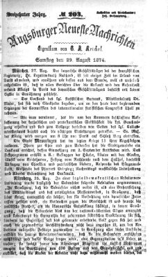 Augsburger neueste Nachrichten Samstag 29. August 1874