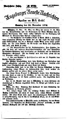 Augsburger neueste Nachrichten Sonntag 22. November 1874
