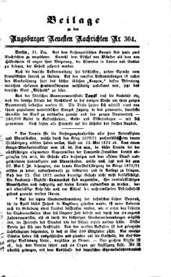 Augsburger neueste Nachrichten Freitag 25. Dezember 1874