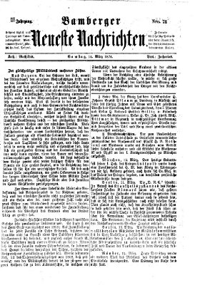 Bamberger neueste Nachrichten Samstag 14. März 1874