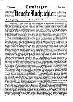 Bamberger neueste Nachrichten Montag 11. Mai 1874