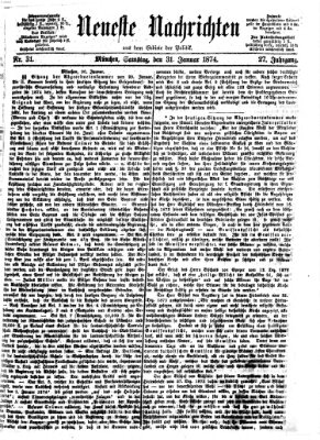 Neueste Nachrichten aus dem Gebiete der Politik Samstag 31. Januar 1874