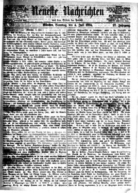 Neueste Nachrichten aus dem Gebiete der Politik Samstag 4. Juli 1874