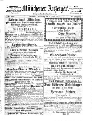 Münchener Anzeiger (Neueste Nachrichten aus dem Gebiete der Politik) Samstag 9. Mai 1874