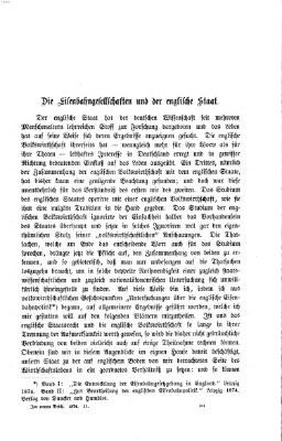 Im neuen Reich Donnerstag 19. November 1874