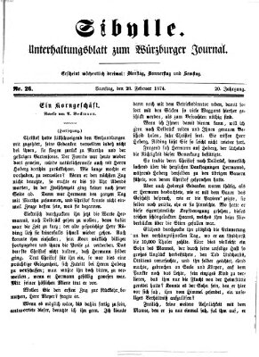 Sibylle (Würzburger Journal) Samstag 28. Februar 1874