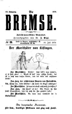 Die Bremse Samstag 18. Juli 1874