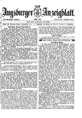 Augsburger Anzeigeblatt Dienstag 7. September 1875