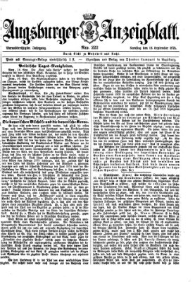 Augsburger Anzeigeblatt Samstag 18. September 1875