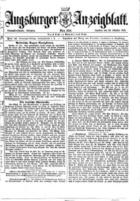 Augsburger Anzeigeblatt Samstag 30. Oktober 1875