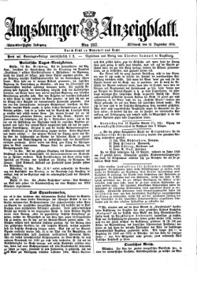 Augsburger Anzeigeblatt Mittwoch 15. Dezember 1875