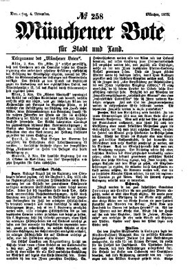Münchener Bote für Stadt und Land Donnerstag 4. November 1875