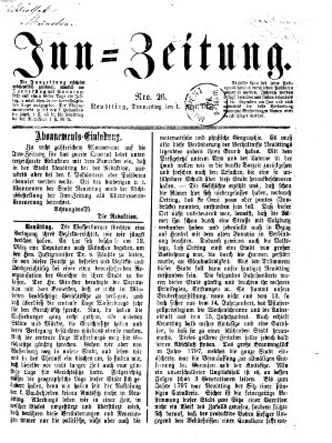 Inn-Zeitung Donnerstag 1. April 1875