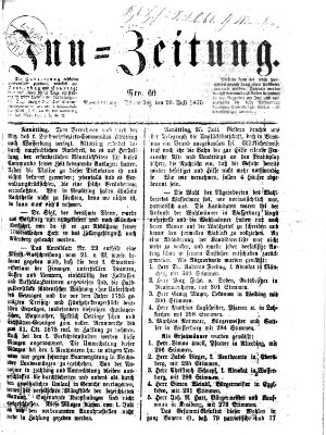 Inn-Zeitung Donnerstag 29. Juli 1875