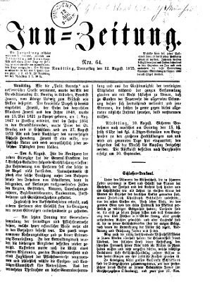 Inn-Zeitung Donnerstag 12. August 1875