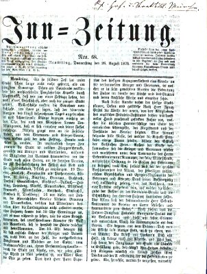 Inn-Zeitung Donnerstag 26. August 1875