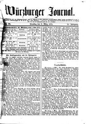 Würzburger Journal Dienstag 9. März 1875