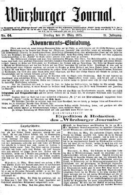 Würzburger Journal Dienstag 16. März 1875