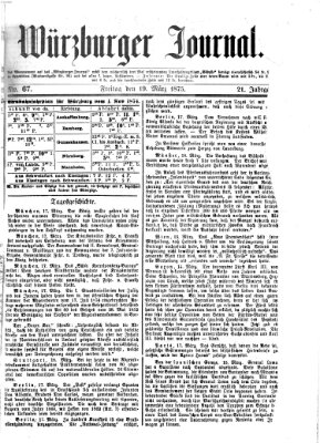 Würzburger Journal Freitag 19. März 1875