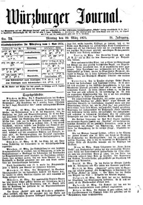 Würzburger Journal Montag 29. März 1875