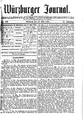 Würzburger Journal Mittwoch 19. Mai 1875