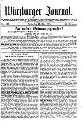 Würzburger Journal Freitag 11. Juni 1875