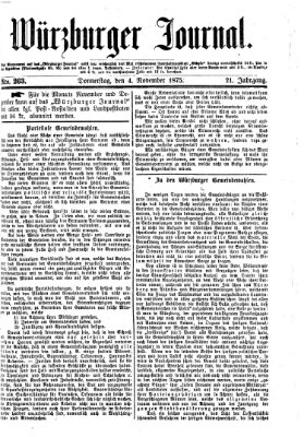 Würzburger Journal Donnerstag 4. November 1875