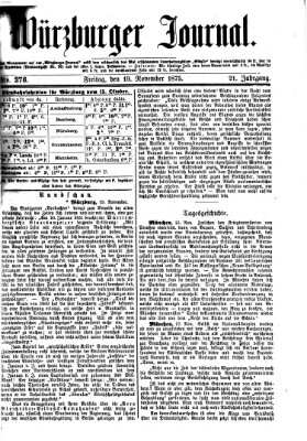 Würzburger Journal Freitag 19. November 1875