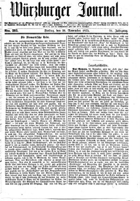 Würzburger Journal Freitag 26. November 1875