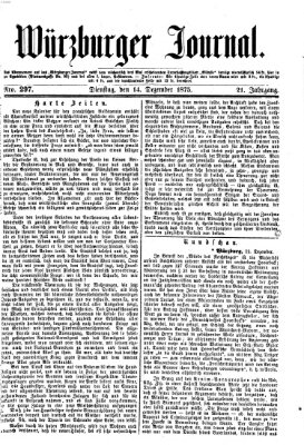 Würzburger Journal Dienstag 14. Dezember 1875