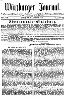 Würzburger Journal Freitag 31. Dezember 1875