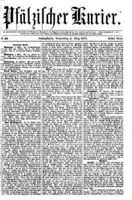 Pfälzischer Kurier Donnerstag 4. März 1875