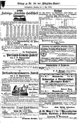 Pfälzischer Kurier Samstag 1. Mai 1875