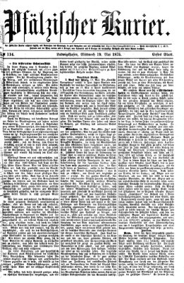 Pfälzischer Kurier Mittwoch 19. Mai 1875
