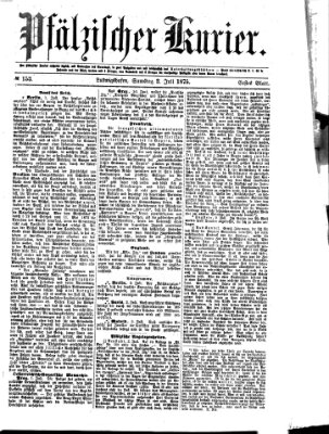 Pfälzischer Kurier Samstag 3. Juli 1875