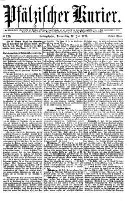Pfälzischer Kurier Donnerstag 29. Juli 1875