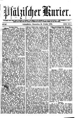 Pfälzischer Kurier Donnerstag 21. Oktober 1875