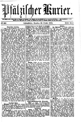 Pfälzischer Kurier Samstag 23. Oktober 1875