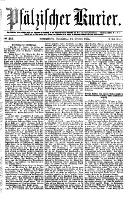 Pfälzischer Kurier Donnerstag 28. Oktober 1875