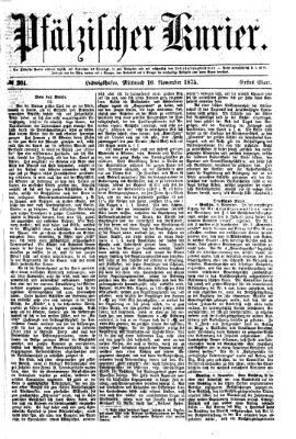 Pfälzischer Kurier Mittwoch 10. November 1875