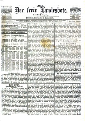 Der freie Landesbote Sonntag 17. Januar 1875