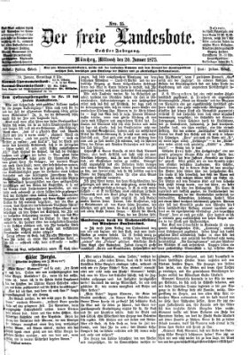 Der freie Landesbote Mittwoch 20. Januar 1875