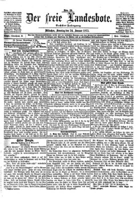 Der freie Landesbote Sonntag 24. Januar 1875